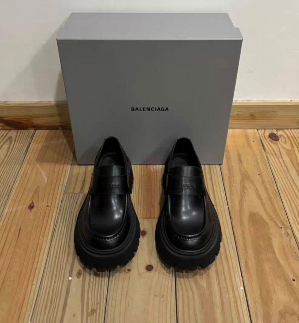 BALENCIAGA Tractor レザー ローファー ブラック 39