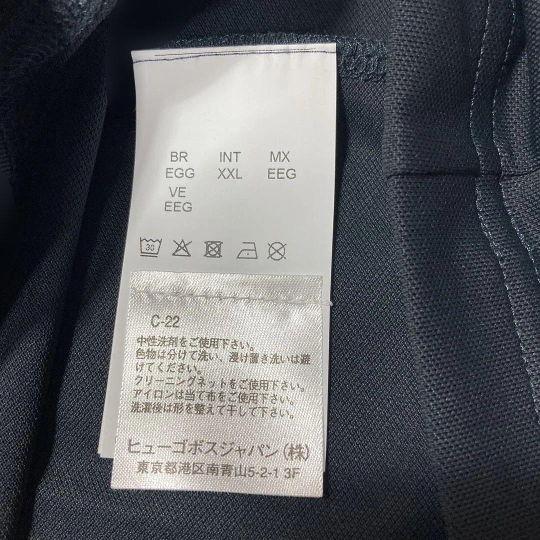 未使用級 ヒューゴボス ポロシャツ ゴルフウェア大きいサイズ2XL 黒 軽量速乾
