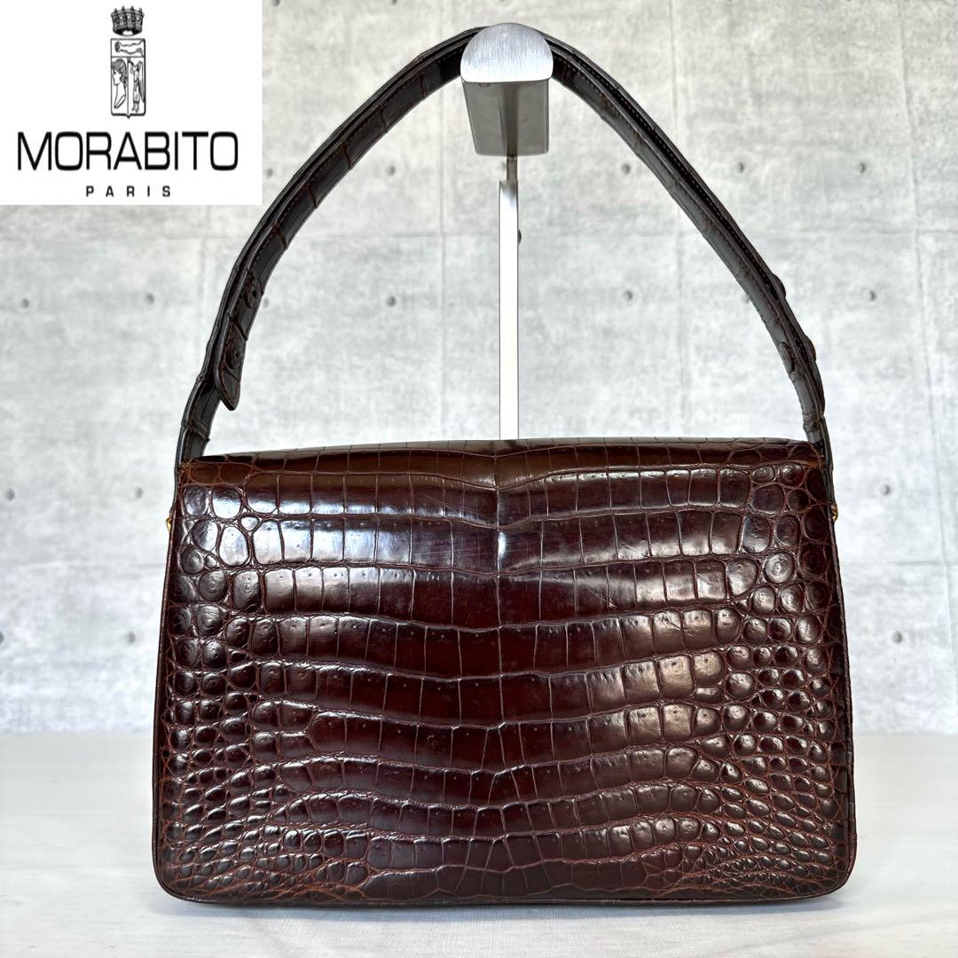 最 安値ファッション - 【良品】MORABITO クロコダイル ブラウン