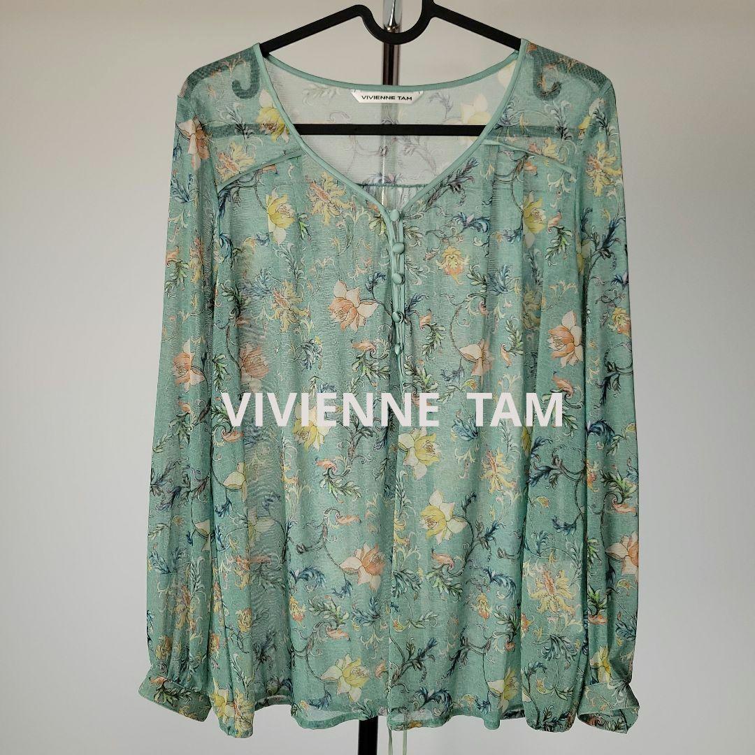 美品 VIVIENNE TAM 花柄 長袖 ブラウス ０