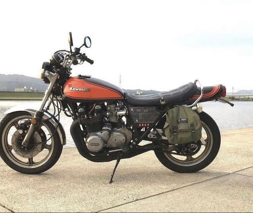 陰山織物謹製 アーミーバック サイドバック z2 z1 旧車 ハンターカブ