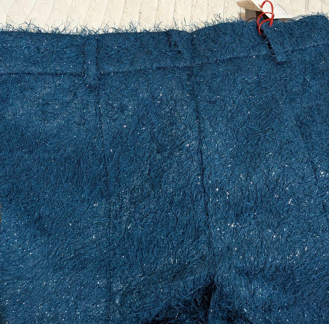 新品♥SELENAHELIOS セレナヘリオス シャギースリットパンツ ブルー 新品♥SELENAHELIOS セレナヘリオス シャギースリットパンツ ブルー