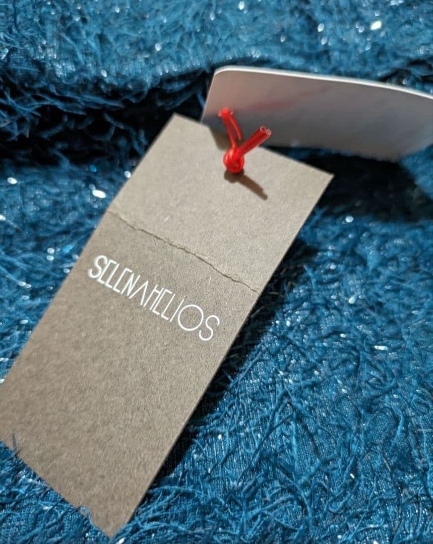 新品♥SELENAHELIOS セレナヘリオス シャギースリットパンツ ブルー 新品♥SELENAHELIOS セレナヘリオス シャギースリットパンツ ブルー