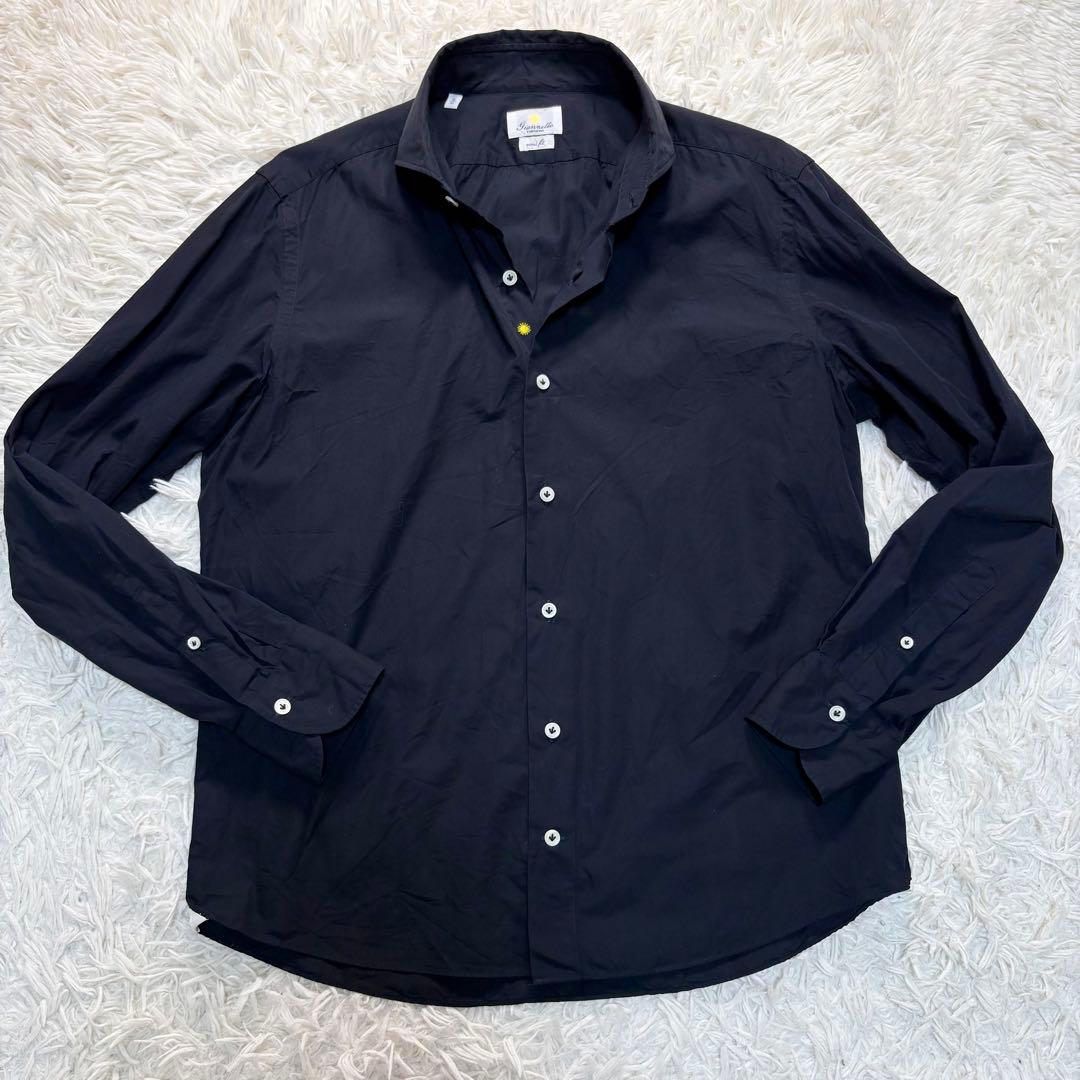ジャンネット 長袖シャツ ホリゾンタル ブラックL GIANNETTO