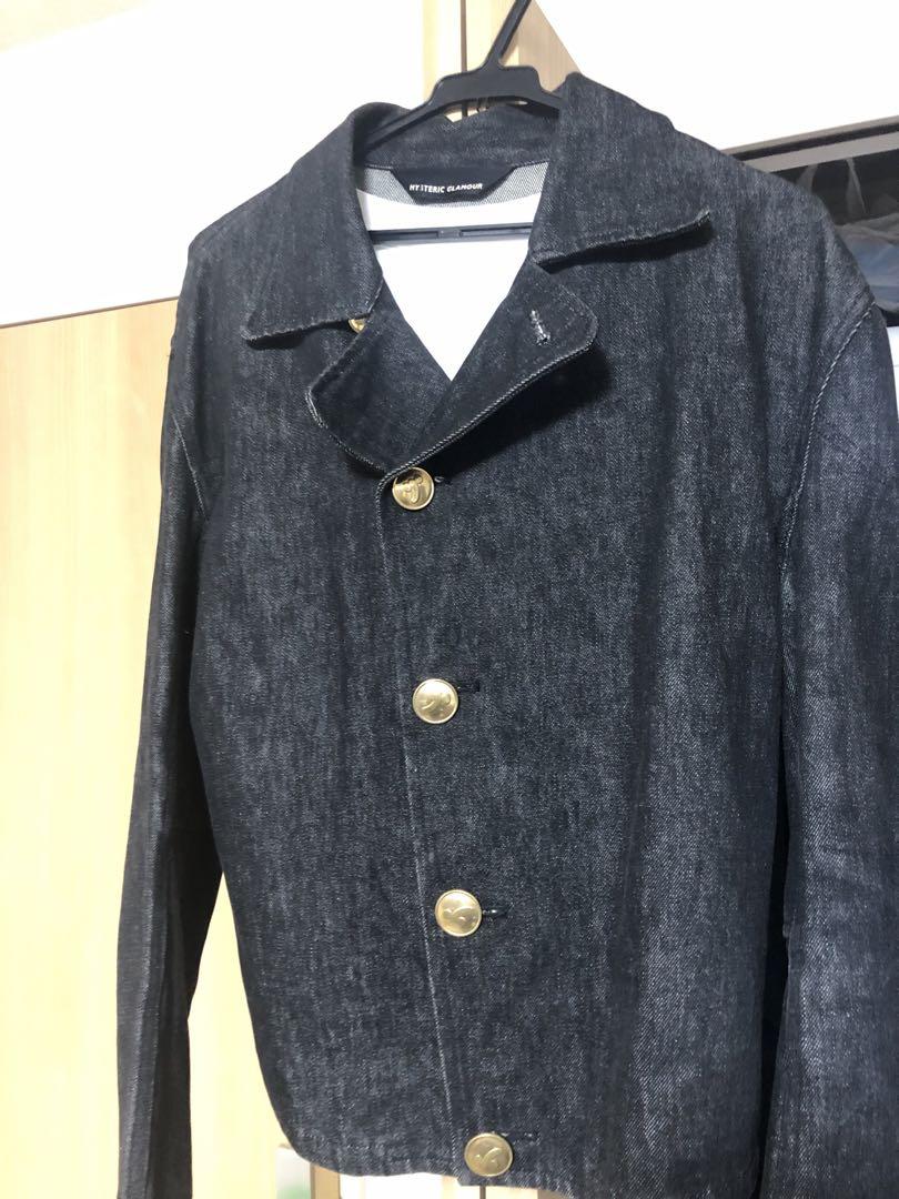 histeric glamour 激レア ダブル デニムジャケット 金ボタン 黒