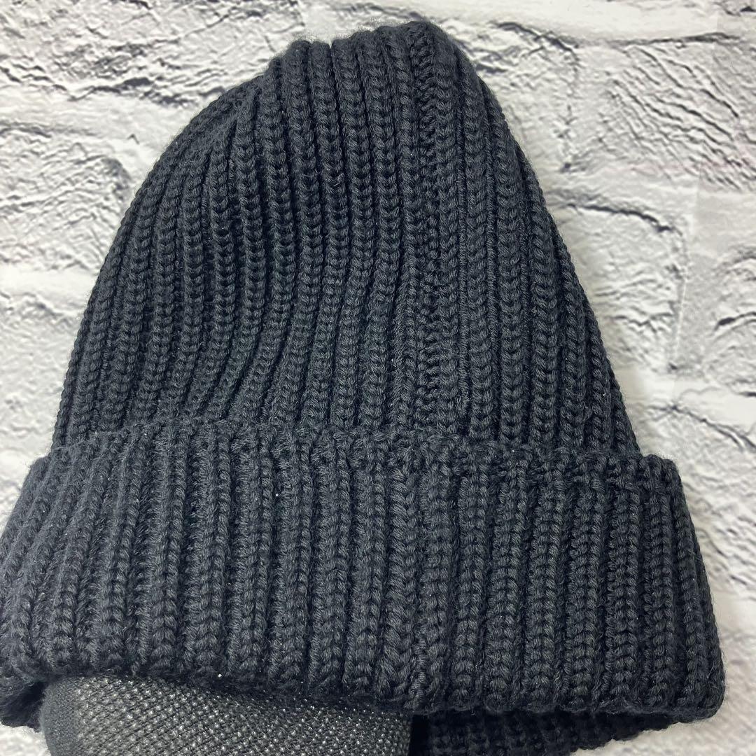美品 Needles ニードルス パピヨンポイント　ニット帽 ウール ブラック