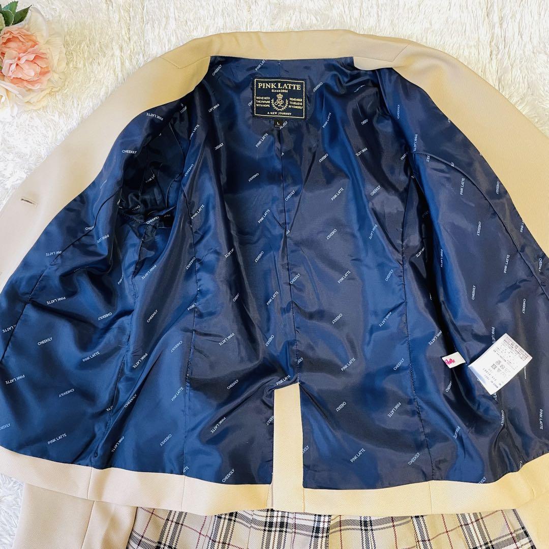 極美品✨ピンクラテ　女の子　セットアップ　卒業式　160 ベージュ　3点セット