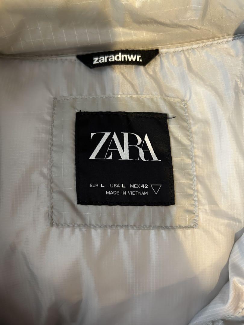 ZARA グレー ダウンジャケット Lサイズ