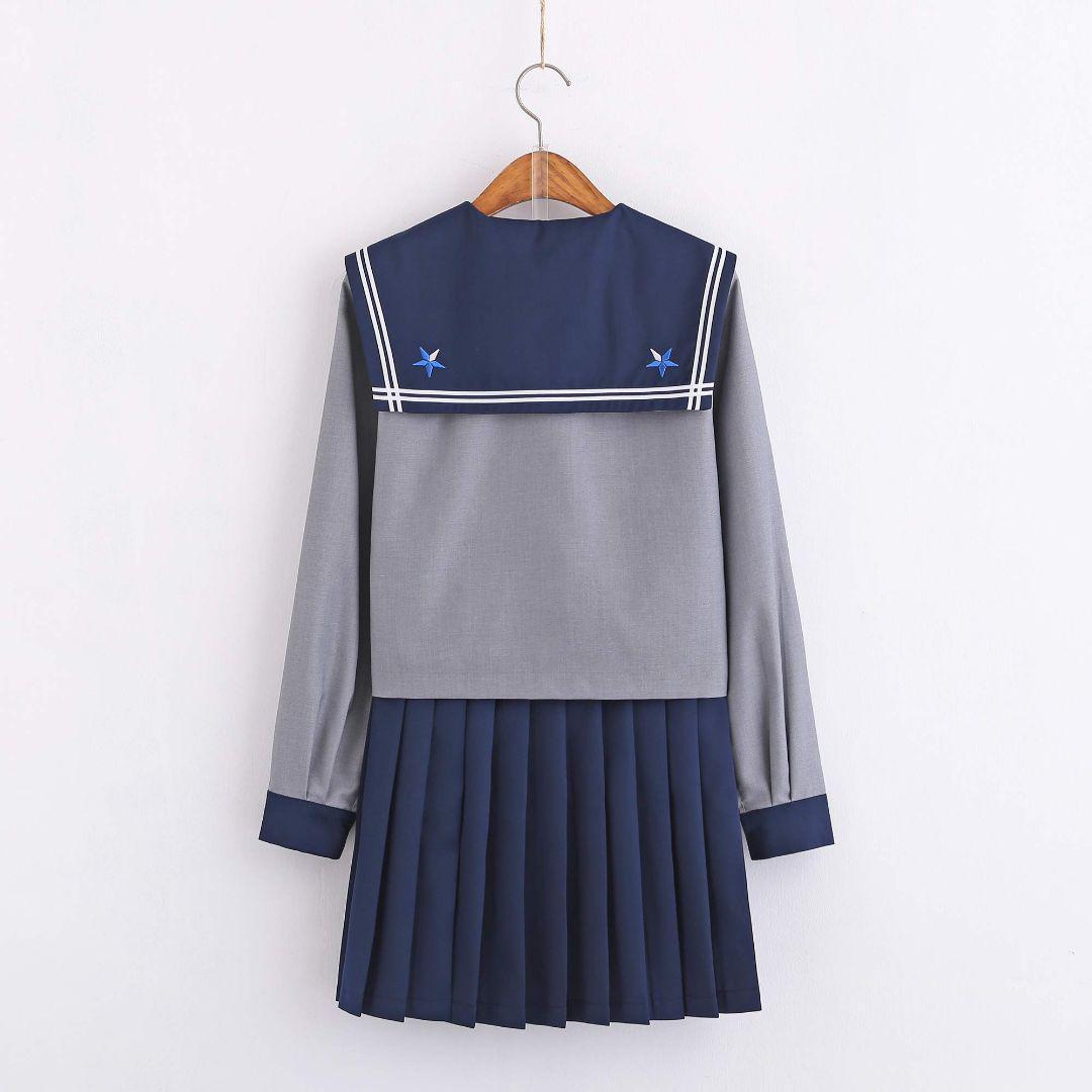 セーラー服上下セット グレーとネイビー