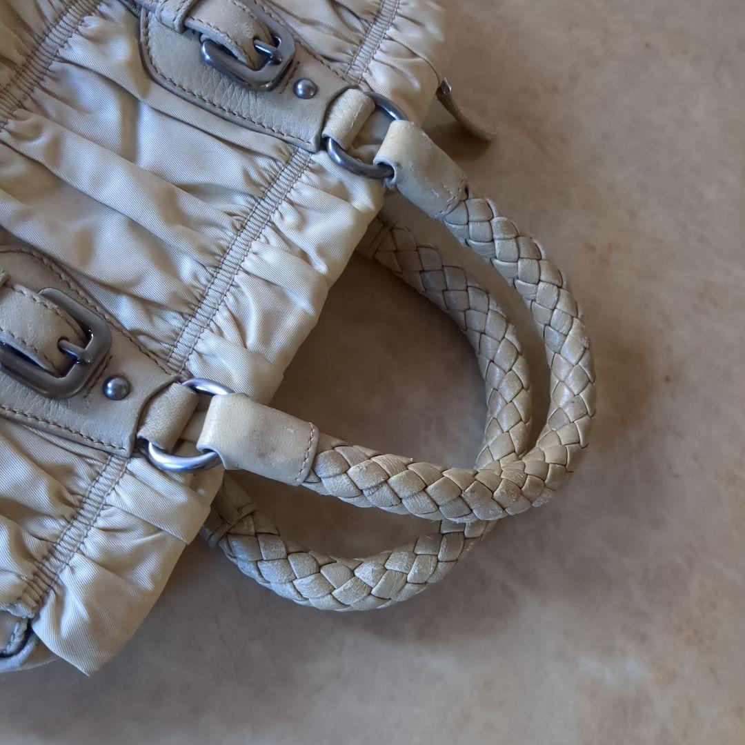 PRADA プラダ 斜めがけ 2way ギャザー ハンドバッグ ショルダー