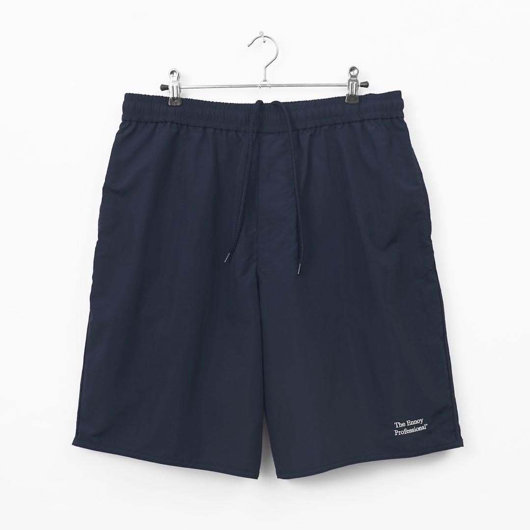注目ブランドのギフト ENNOY NYLON EASY SHORTS NAVY L - メルカリ パンツ