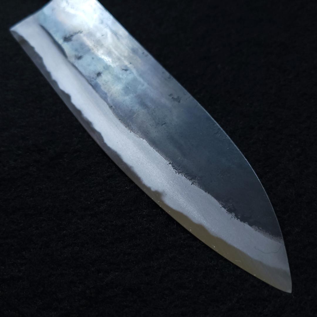 白紙1号 黒打 牛刀包丁 210㎜ #1328 栗柄 月光作