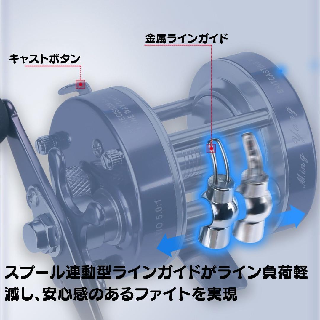 ★訳あり【送料無料】ベイトリール リール 両軸リール 釣り 右ハンドル