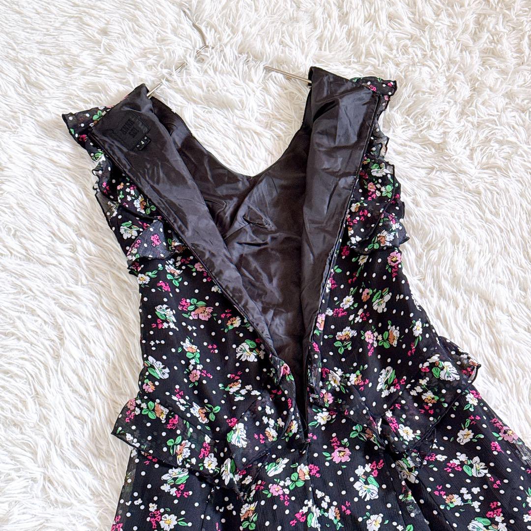 美品✨ANNA SUI アナスイ 花柄ひざ丈ワンピース 大きい 4サイズ