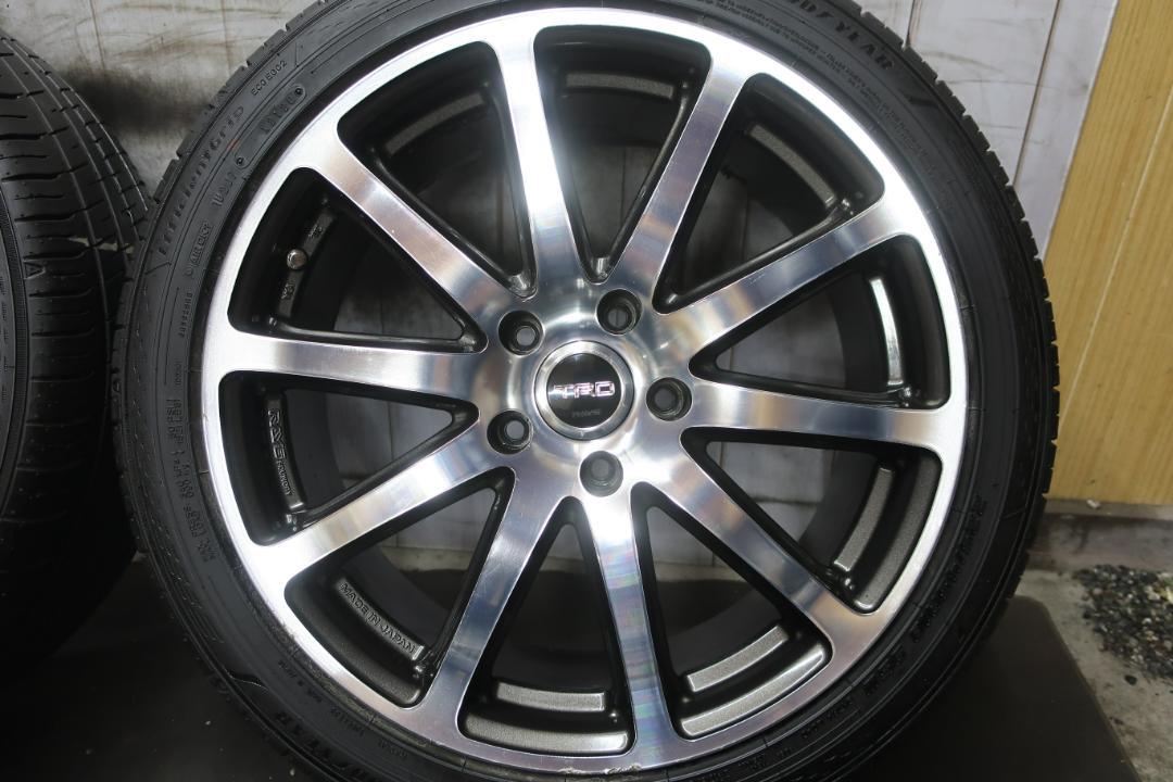 良好 トヨタ オプション RAYS TRD 5穴 バリ溝 225/45R18