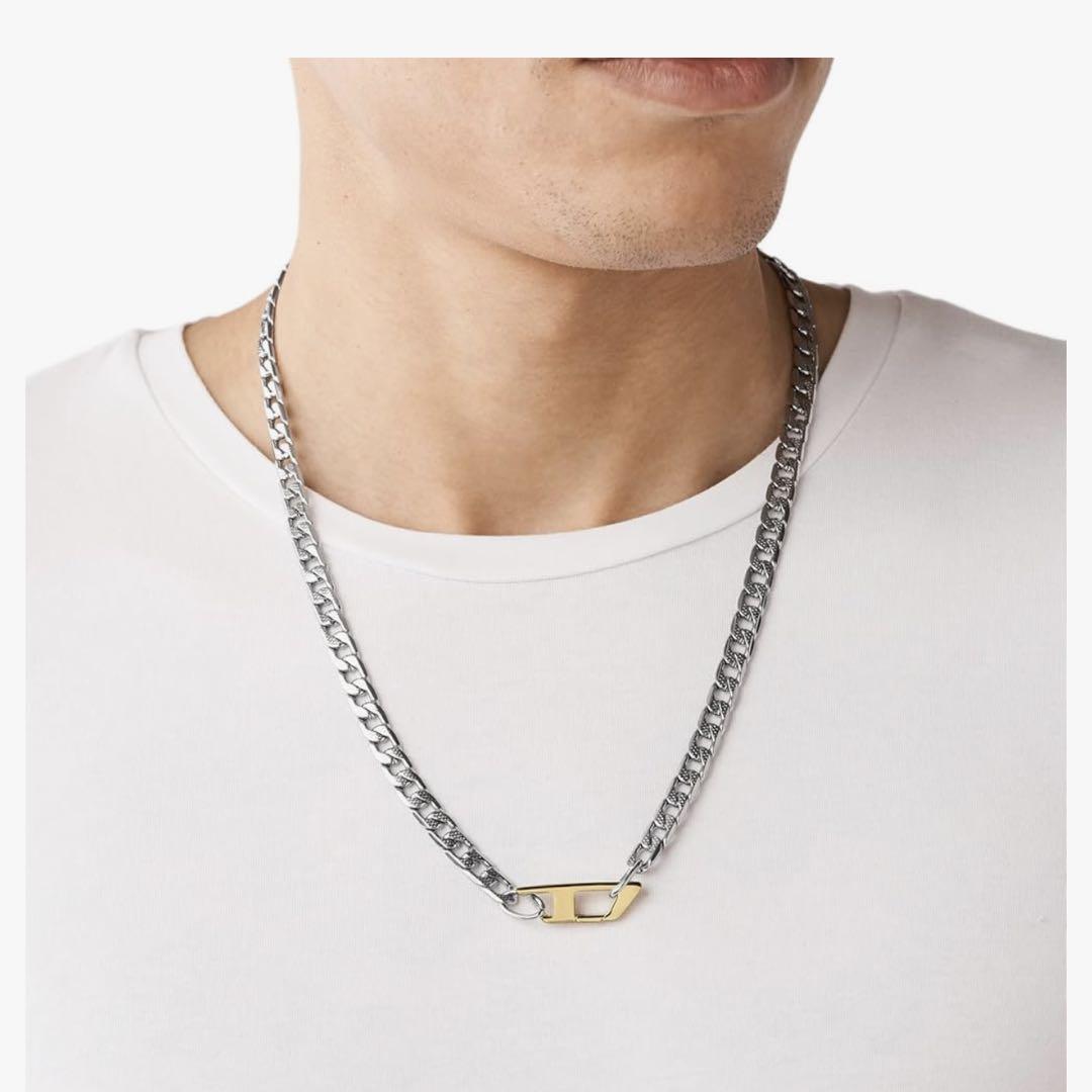 Diesel（ディーゼル） ステンレススチールチェーンネックレス メンズ