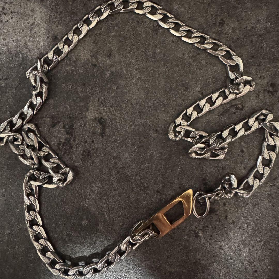 Diesel（ディーゼル） ステンレススチールチェーンネックレス メンズ
