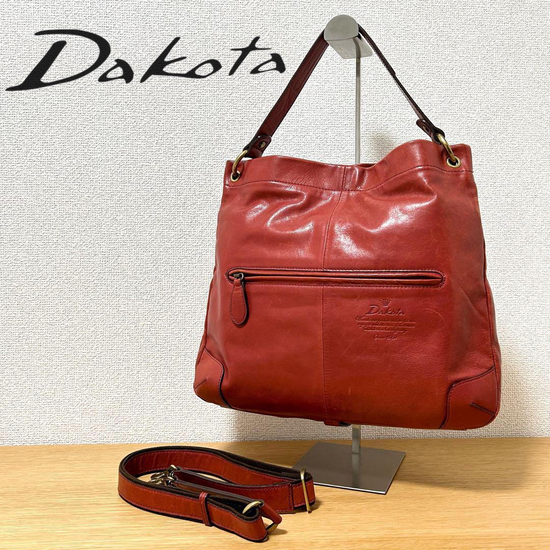Dakota ダコタ ショルダーバッグ 2way レザー レッド