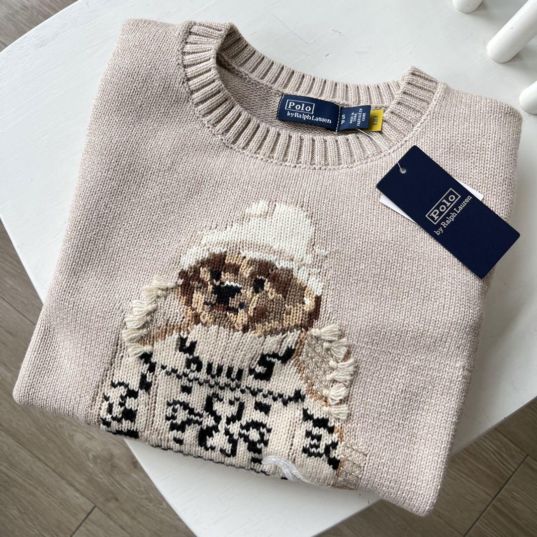 Polo RalphLauren Bear セーター QRコード付き 希少 S
