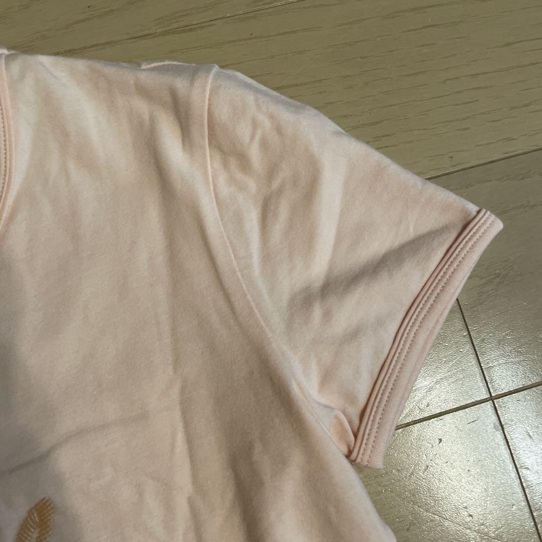 MONCLER 洗練 ビーズ刺繍 コットンTシャツ MONCLER モンクレール ビーズ刺繍 Tシャツ ベビーピンク S