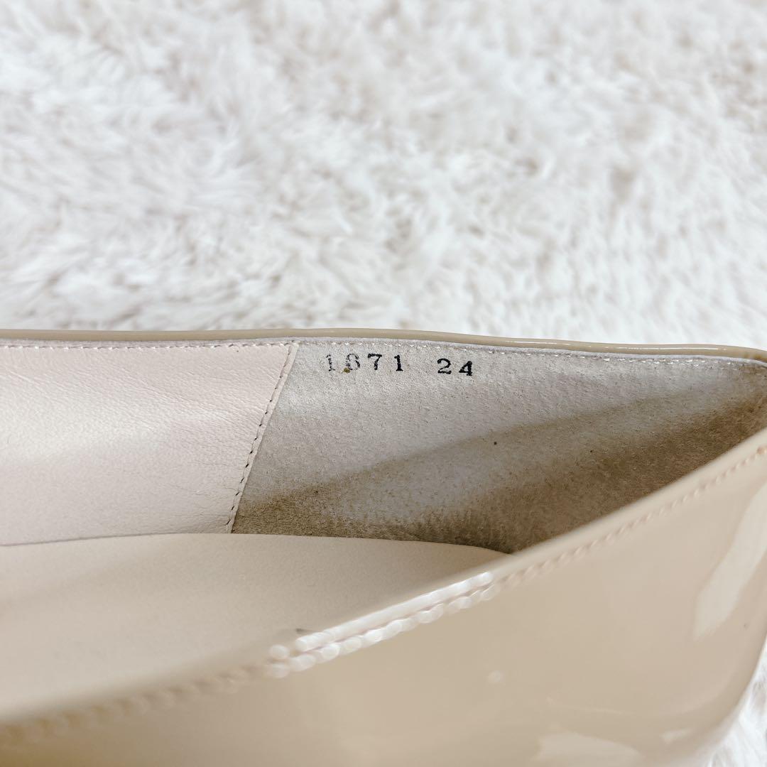【美品】MARGARET HOWELL idea エナメル ハイヒール 24cm