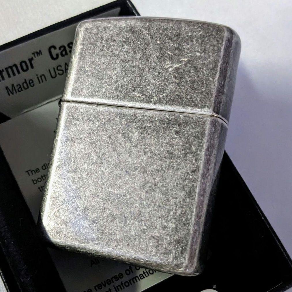 アンティークシルバー☆zippo　新品　アーマー　送料無料　ジッポ　シンプル