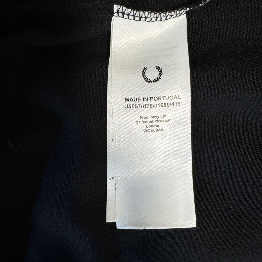 【美品】FRED PERRY テープドトラックジャケット ブラック S ジャージ