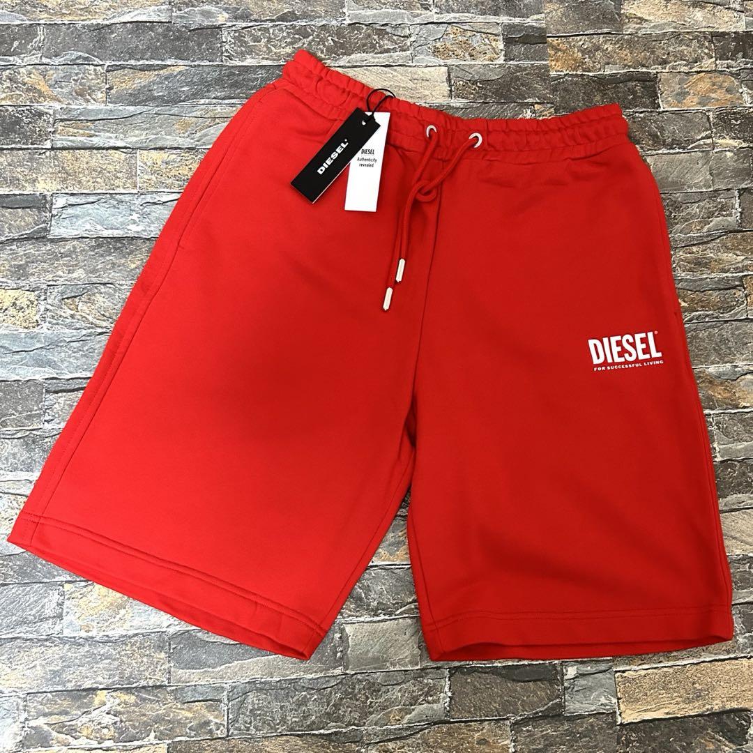 新品】DIESEL ディーゼル／サイドロゴ スウェット ハーフパンツ S