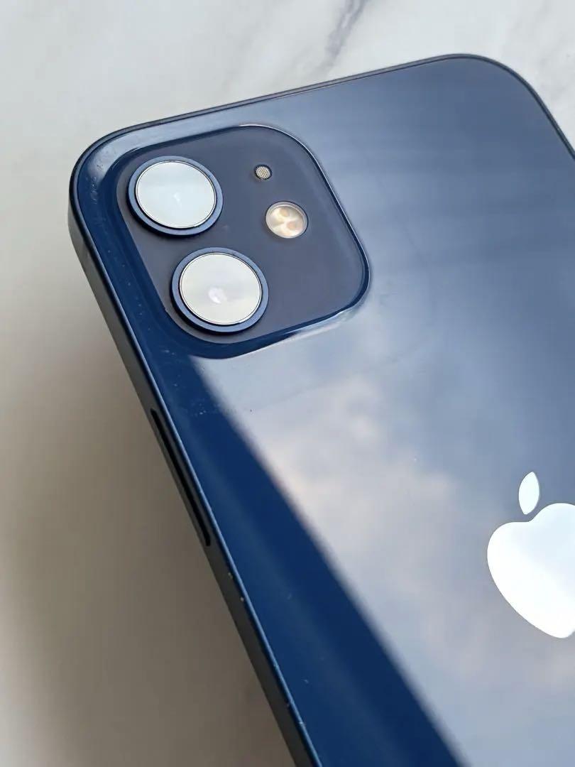 ◇Apple iPhone 12 本体 箱付き充電器、コードなし◇ネイビー
