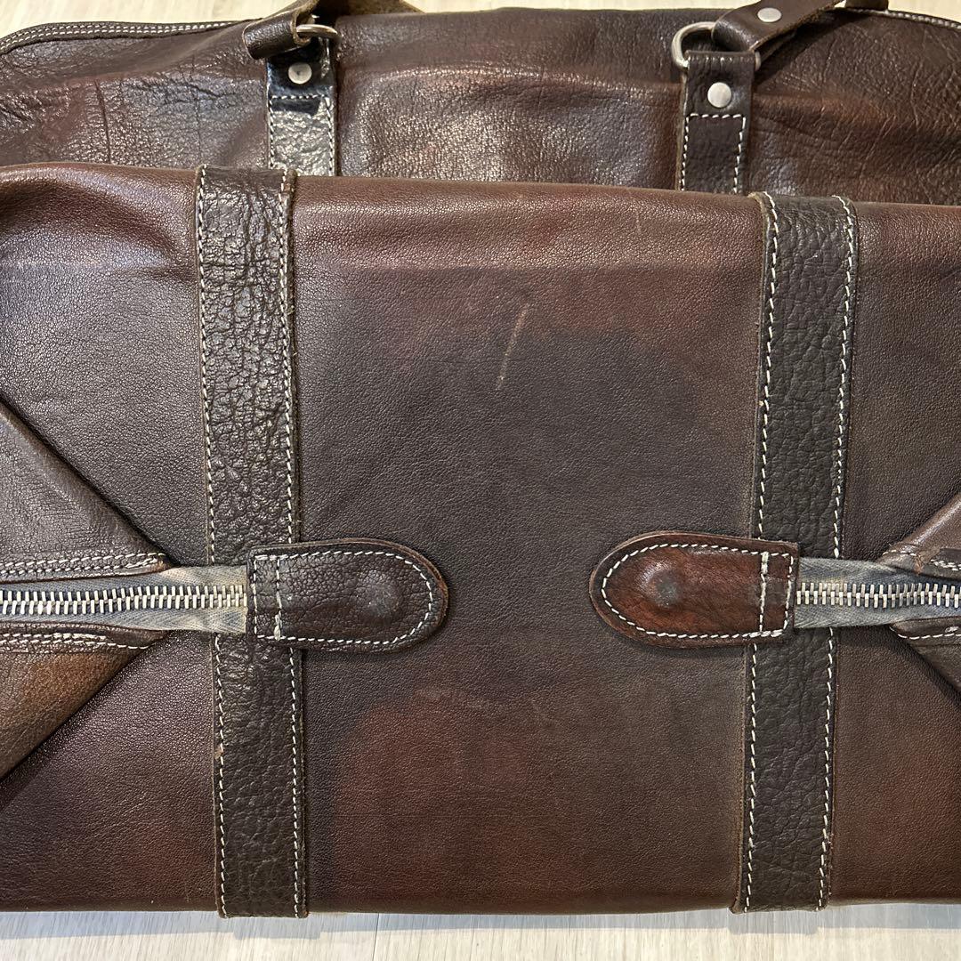 【新登場】 GUIDI レザーボストンバッグ ブラウン 【KUE1970003780】(14080円)