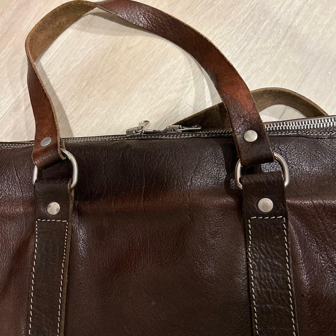 【新登場】 GUIDI レザーボストンバッグ ブラウン 【KUE1970003780】(14080円)