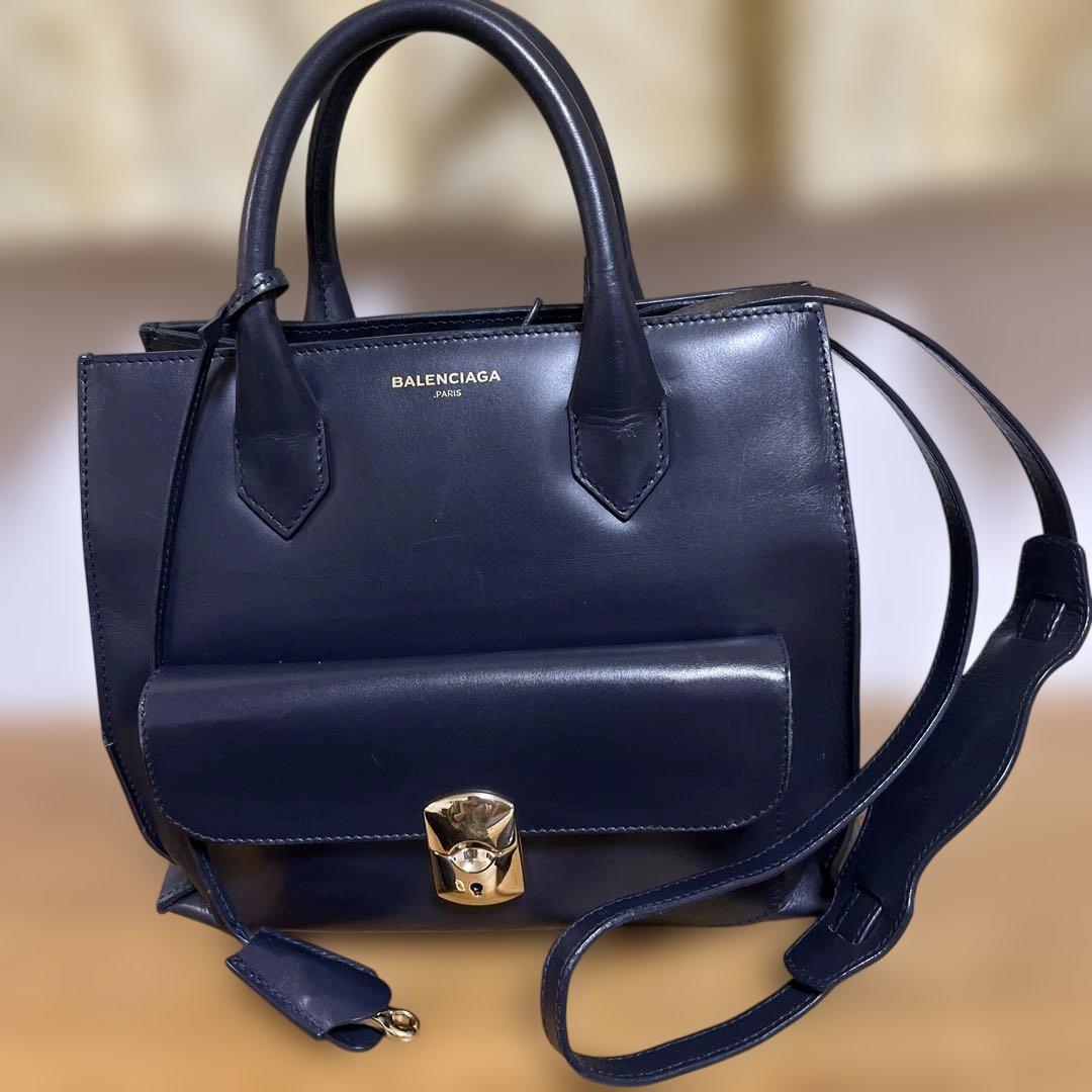 Balenciaga bag 2way padlock leather all afternoon Rare color
