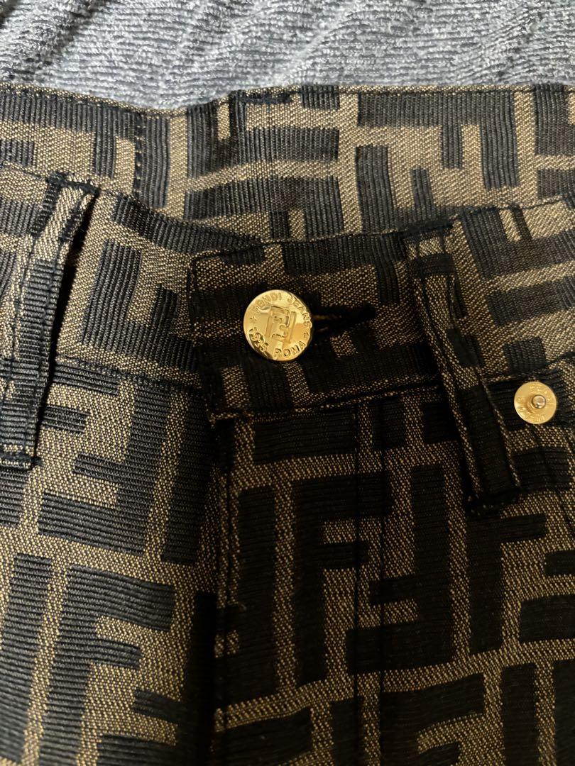 ランキング2025 極美品】FENDI 27 モノグラム ズッカ スキニー ボトムス フェンディ パンツ