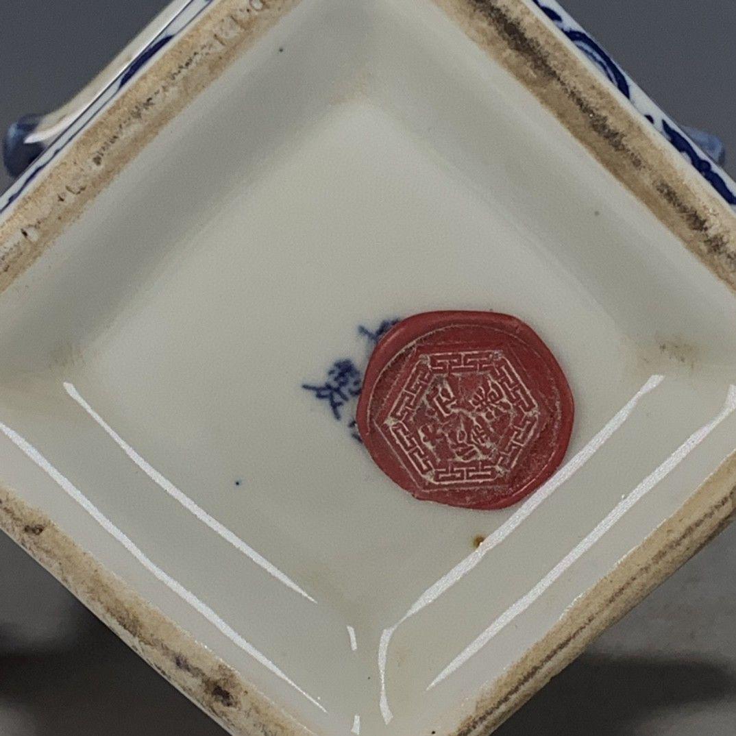四方塔瓶賞瓶 工芸品 陶磁器 装飾品 花瓶 花器 美品 美術品 置物 陶芸