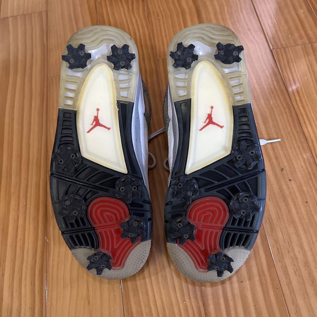 Air Jordan 4 ホワイト/ブラック/イエローサイズ25.5cm