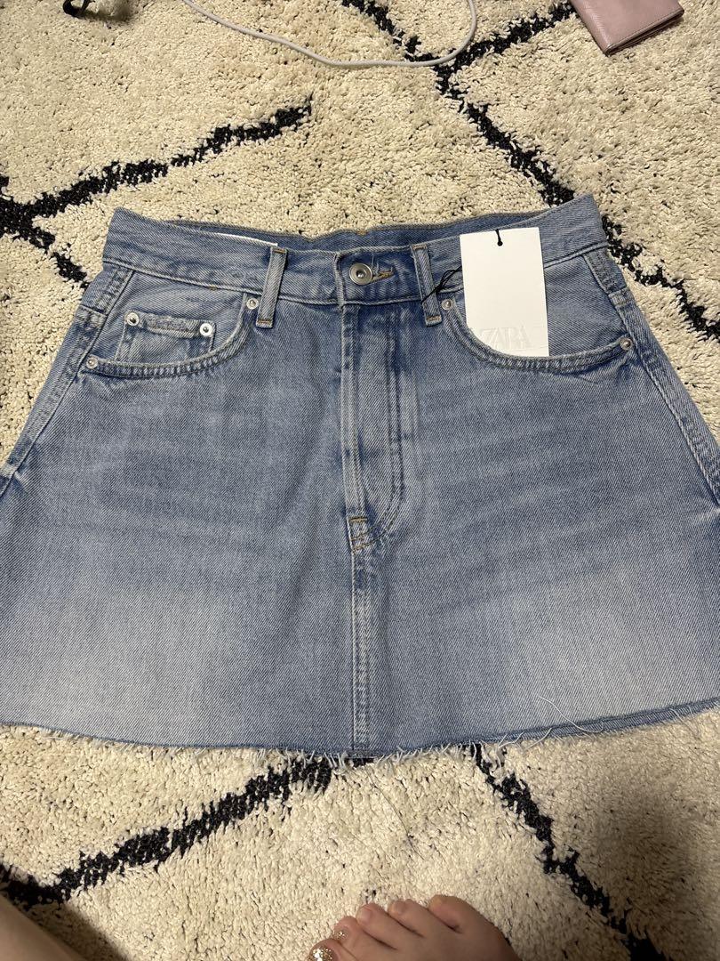 ZARA ライトブルーデニムミニスカート