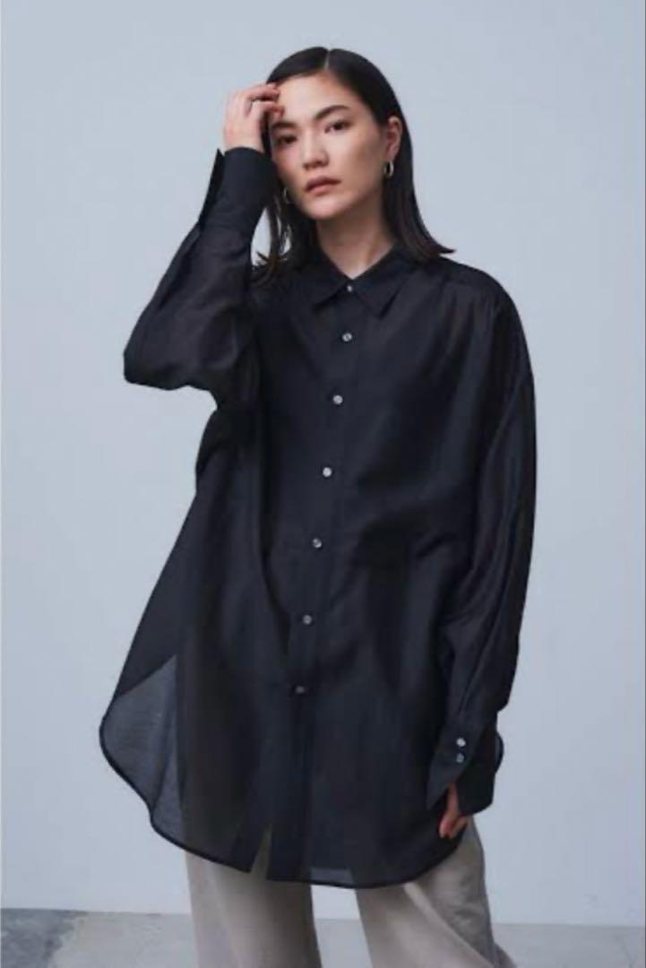 【美品】スタニングルアー　ロングシアーシャツ　ブラック　S