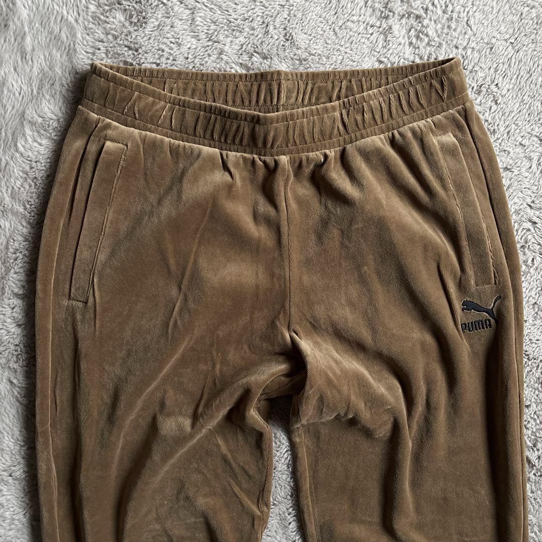 新品 PUMA プーマ ベロア セットアップ ブラウン L