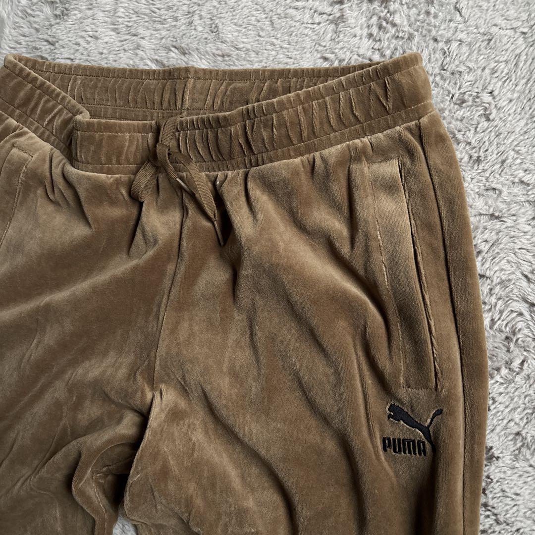 新品 PUMA プーマ ベロア セットアップ ブラウン L