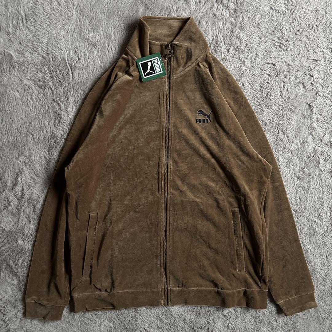 新品 PUMA プーマ ベロア セットアップ ブラウン L