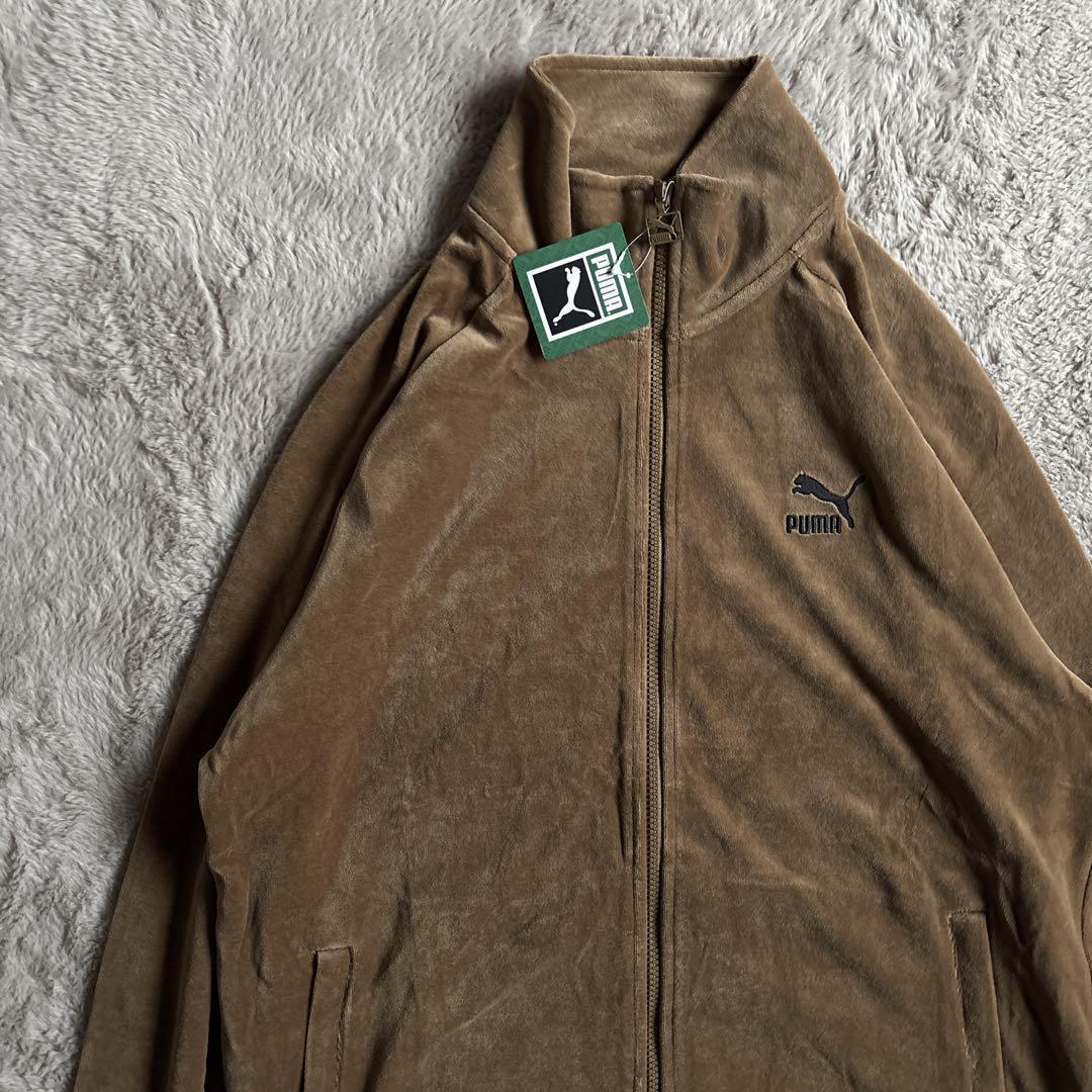 新品 PUMA プーマ ベロア セットアップ ブラウン L