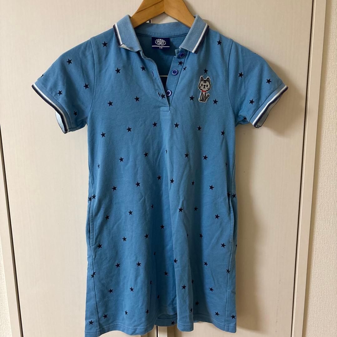 猫の刺繍付きポロワンピース ロゼミューズ 猫ポロワンピース Rosé Muse