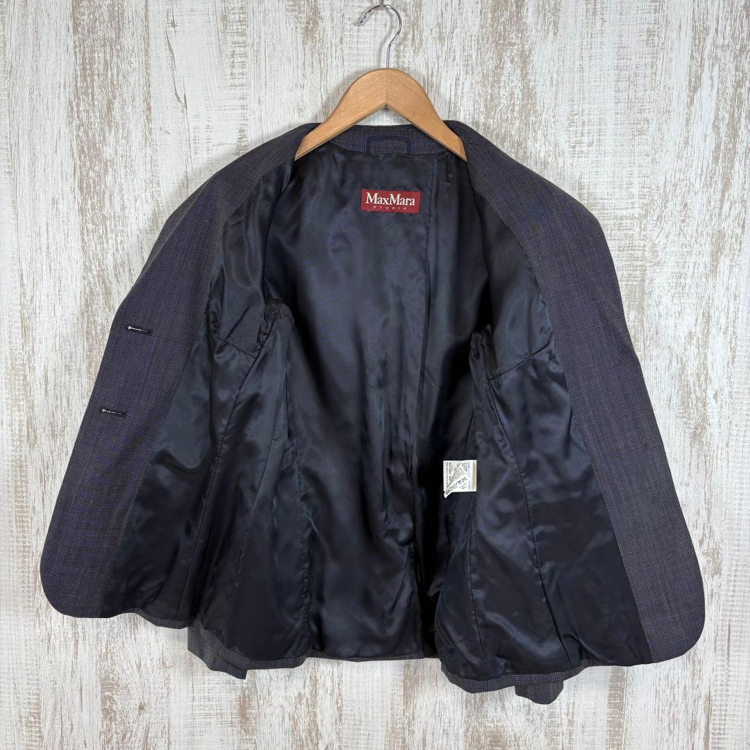 美品 MaxMara マックスマーラ ウール シルク パンツスーツ セットアップ