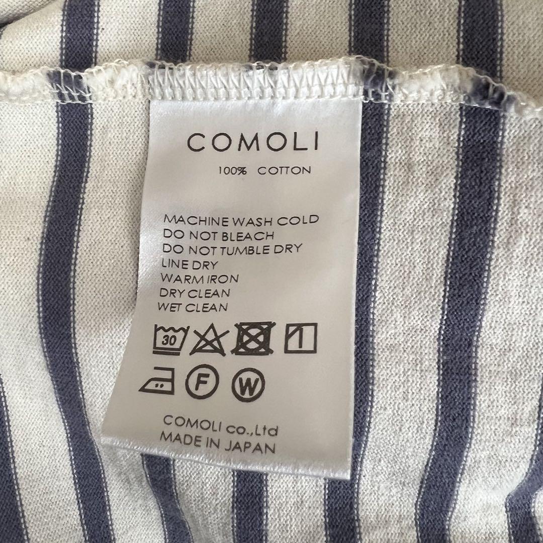 【美品】コモリ COMOLI ボーダーボートネック サイズ:2
