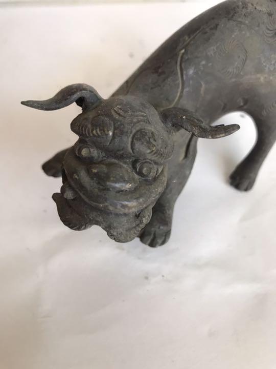 新作 古獣置物,古銅製,辟邪,招財,古美術品,時代物,重560克 5USb8-m28489406394 国産最安値
