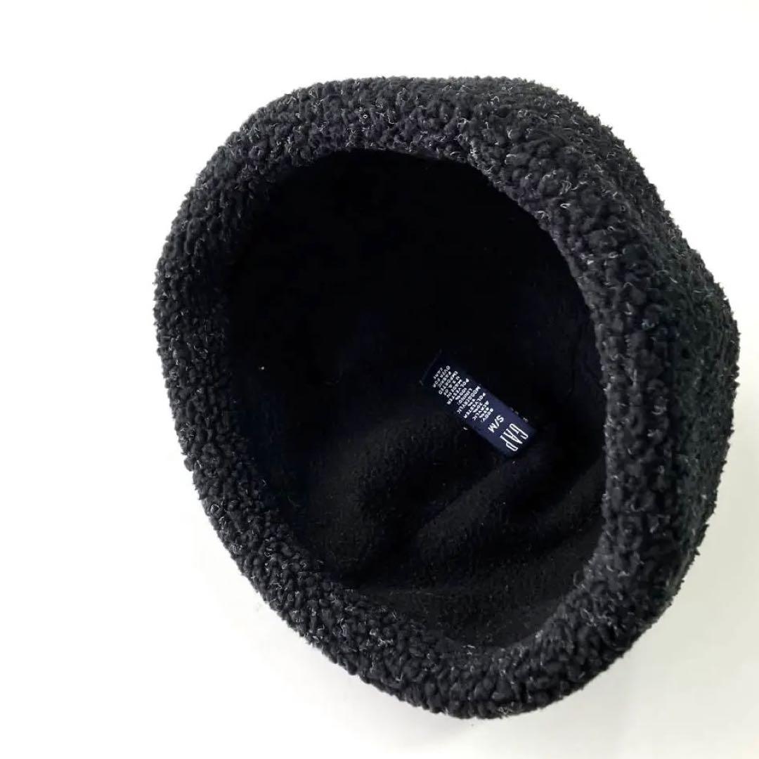 美品 90s USA製 OLD GAP ブラック フリース ワッチ キャップ