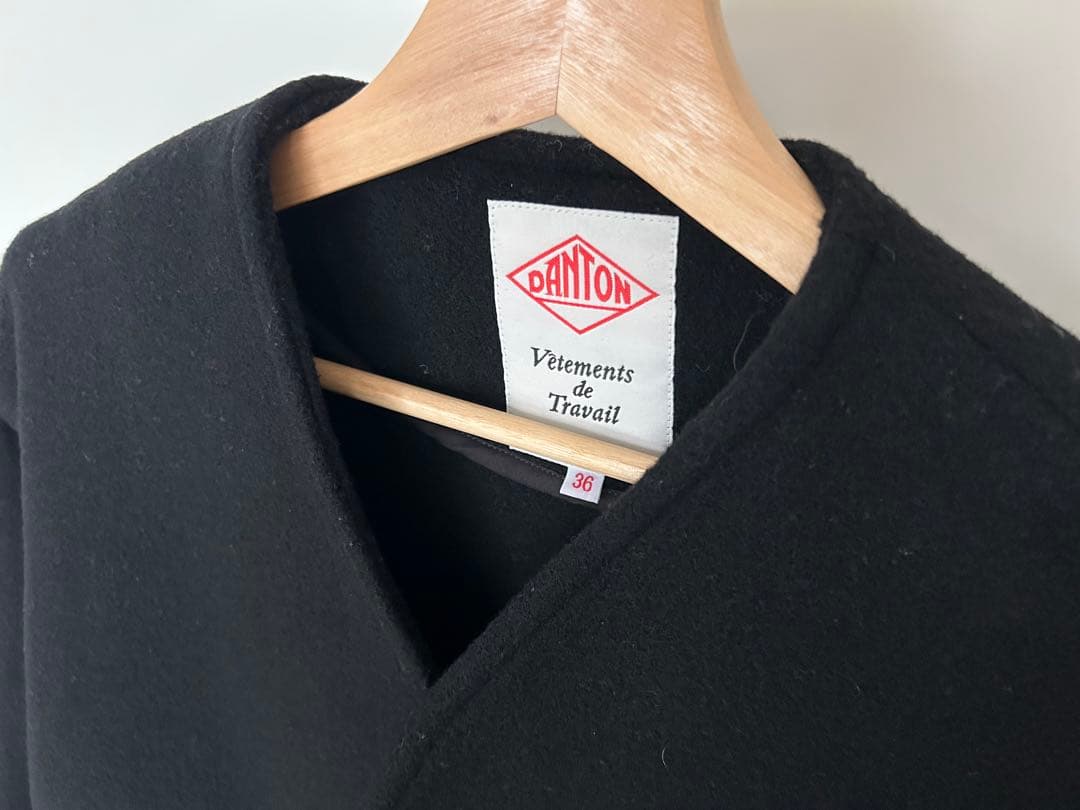 DANTON ノーカラーコート　36