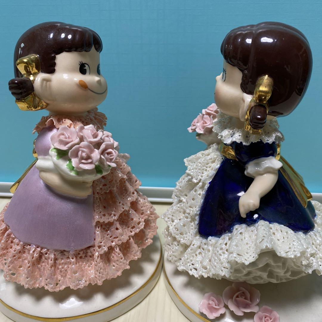 不二家ペコちゃん　レースドール陶器プレミアム