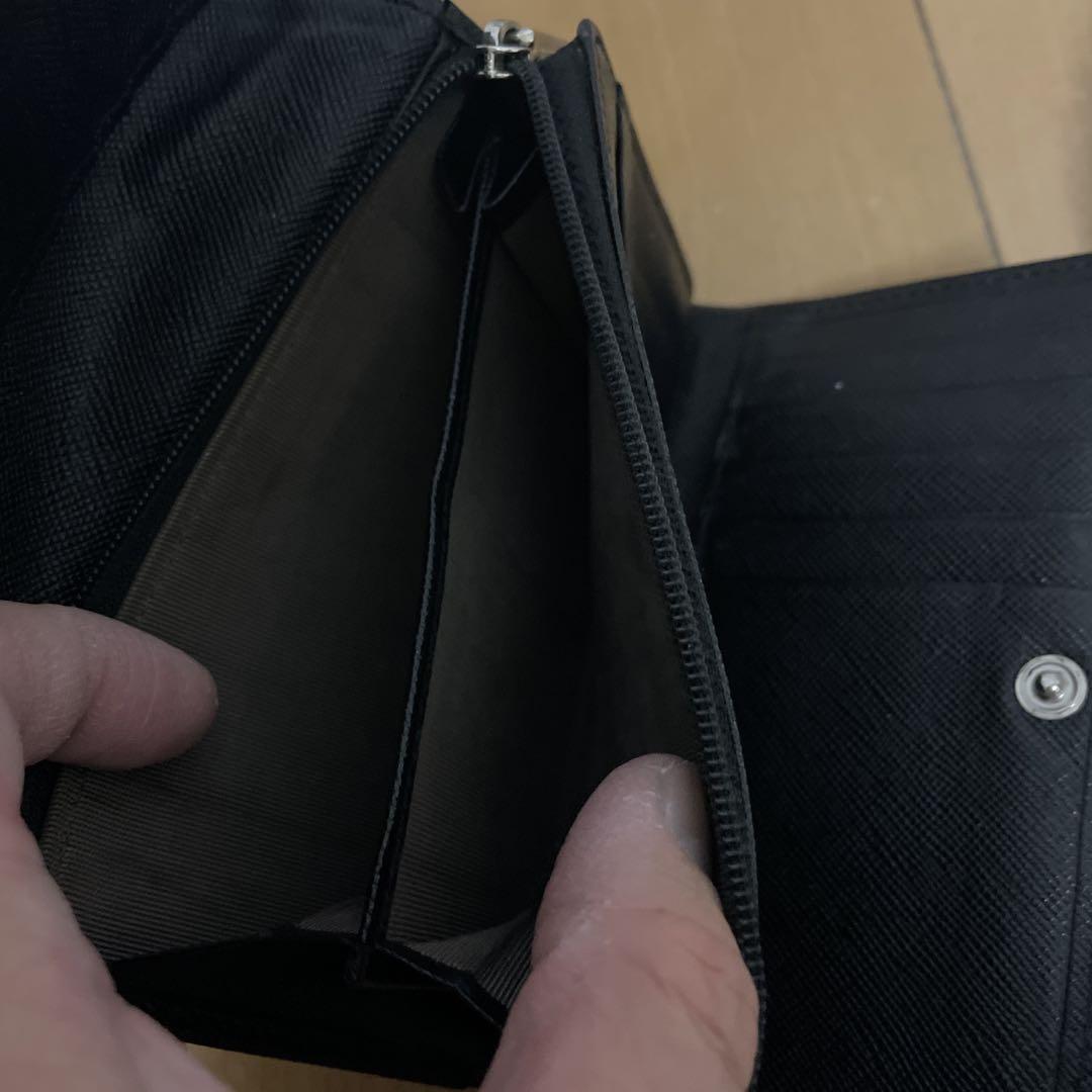 BURBERRY ブラックレザー 三つ折り財布