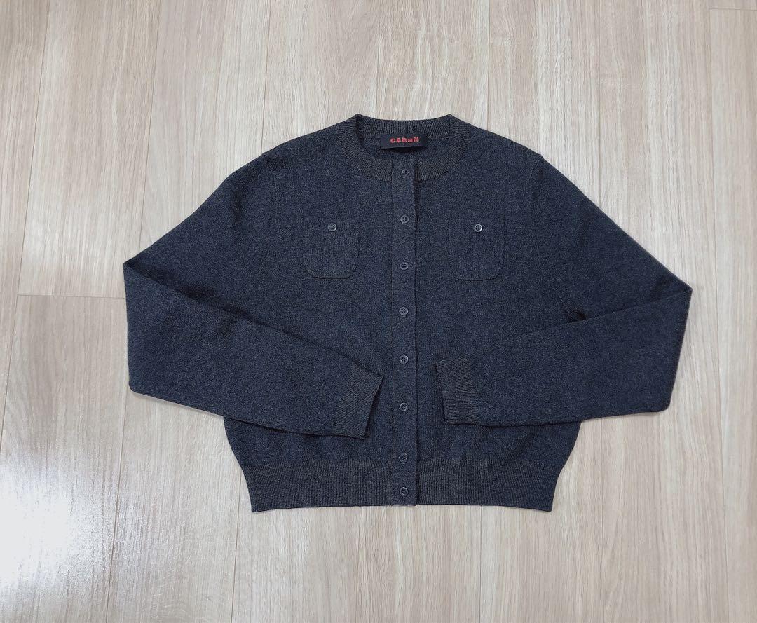 新品 CABaN コットンカシミヤ クルーネックカーディガン
